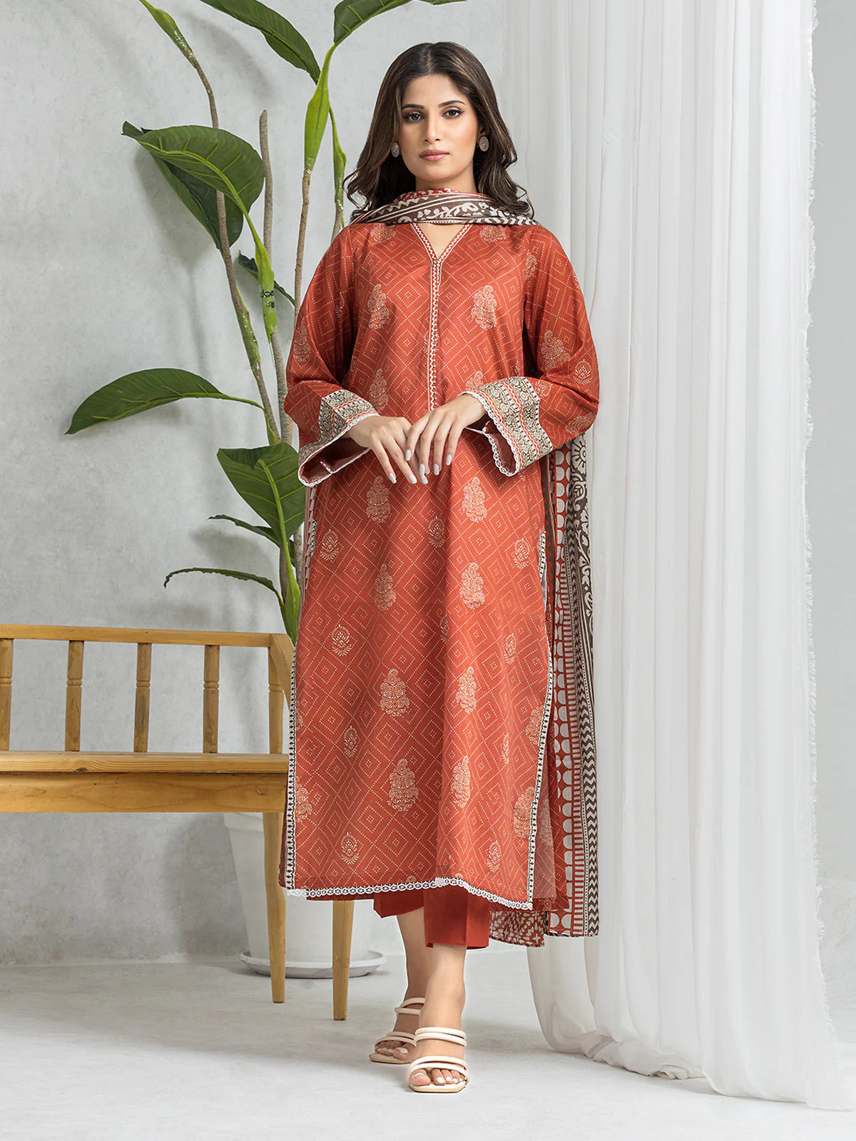 Printed Lawn Suit - EWU24A1-28281-3P - Image 2