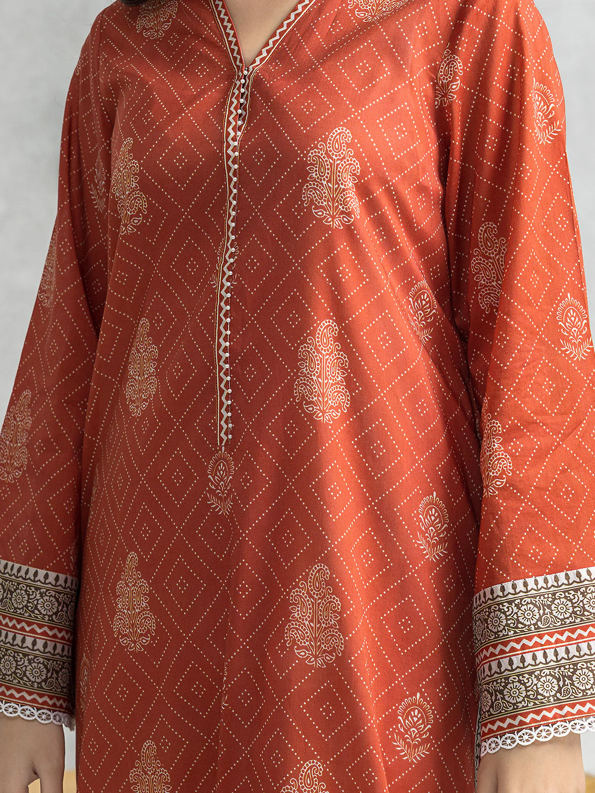 Printed Lawn Suit - EWU24A1-28281-3P - Image 3
