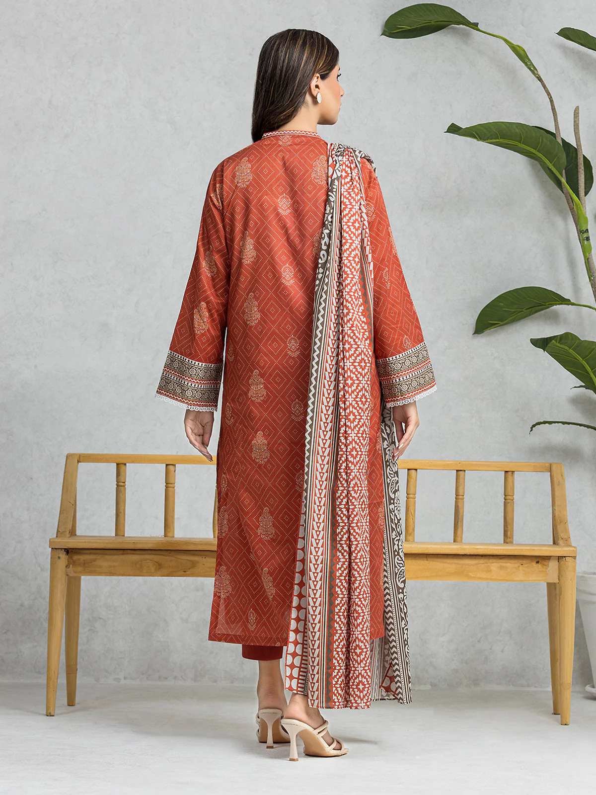 Printed Lawn Suit - EWU24A1-28281-3P - Image 4