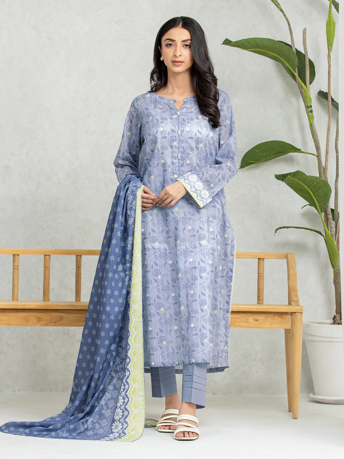 Printed Lawn Suit - EWU24A1-28284-3P