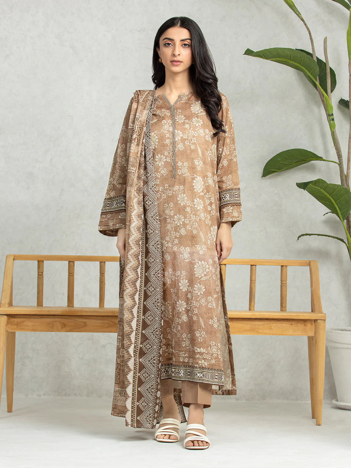 Printed Lawn Suit - EWU24A1-28319-3P