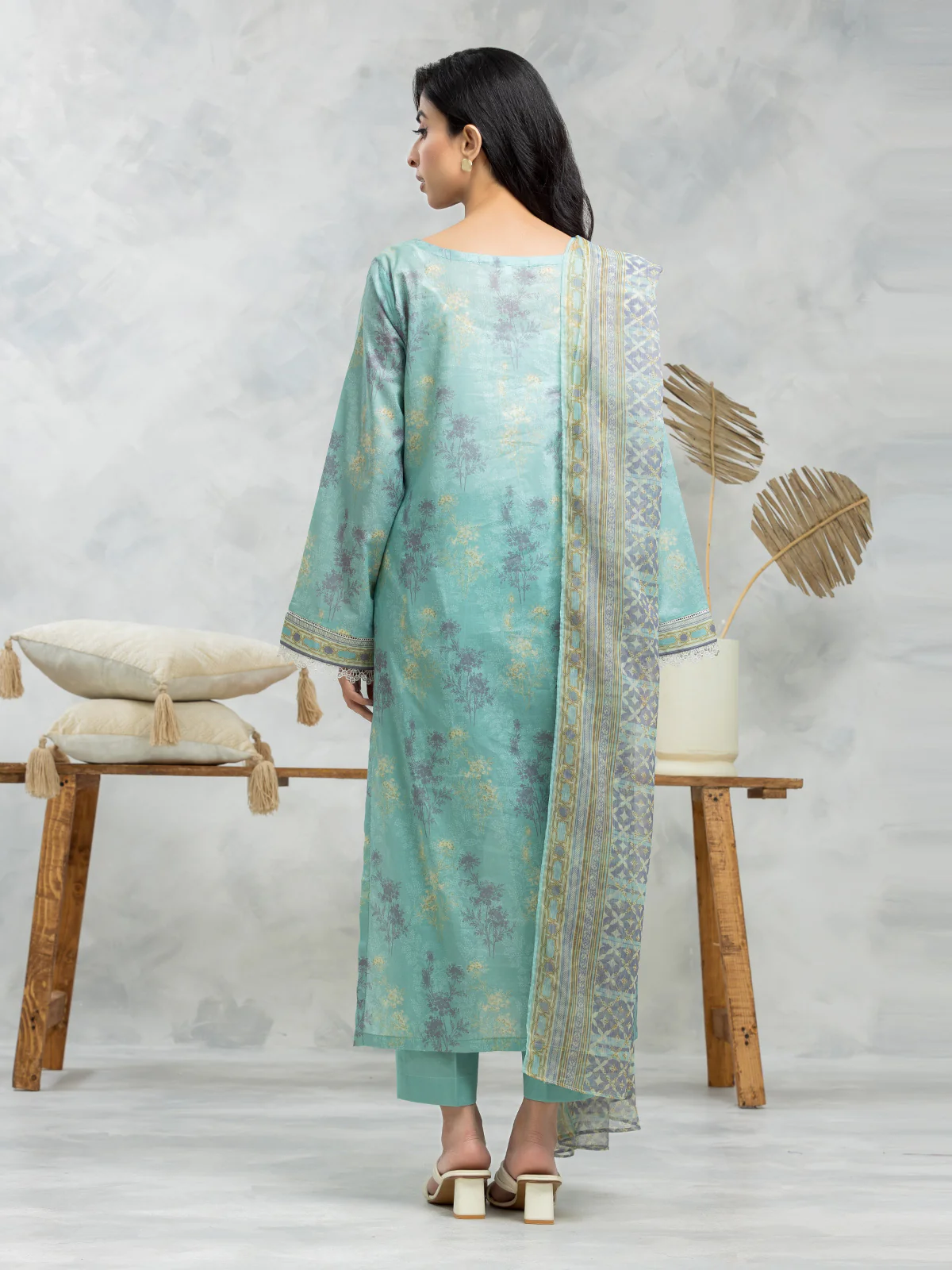 Printed Lawn Suit - EWU24A1-28379-3P - Image 2