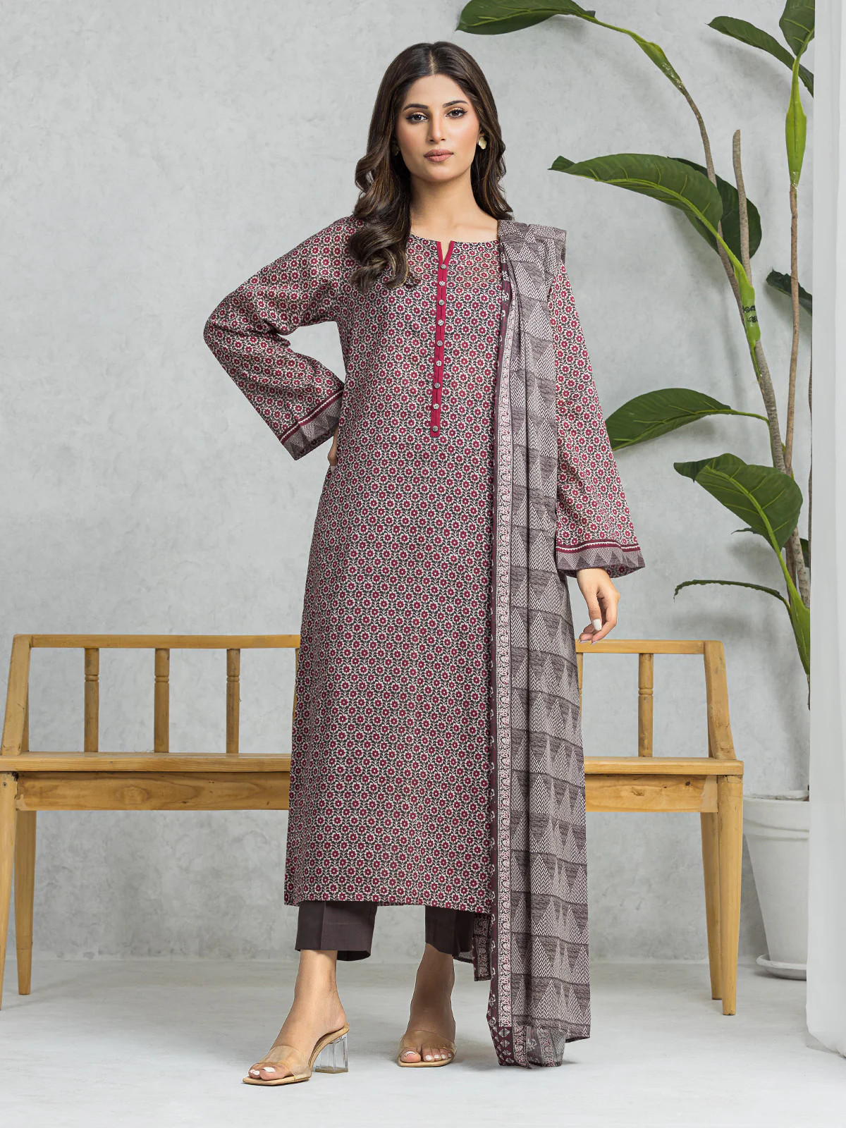 Printed Lawn Suit - EWU24A1-28398-3P