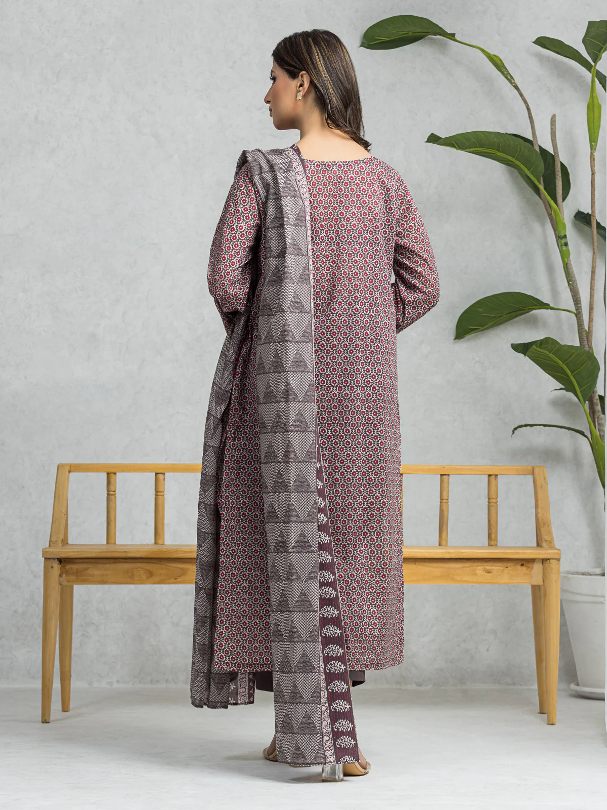 Printed Lawn Suit - EWU24A1-28398-3P - Image 2