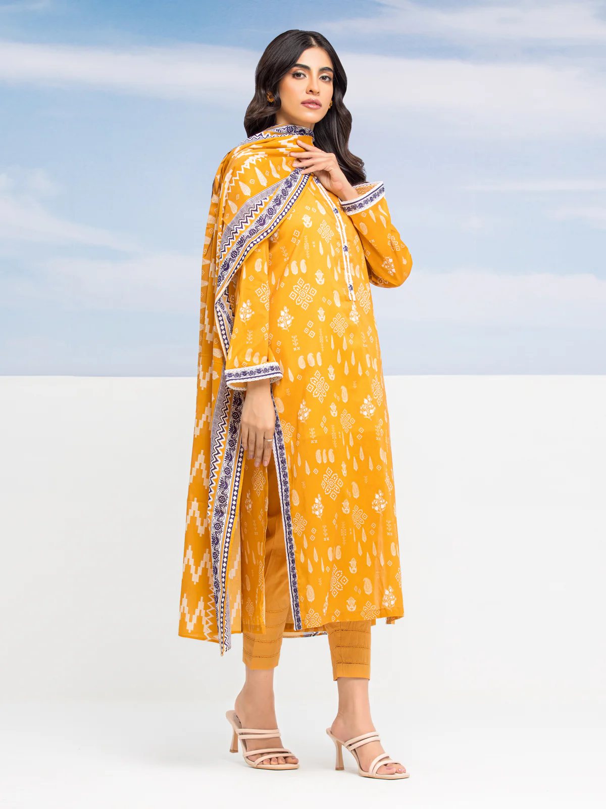 Printed Lawn Suit - EWU24A1-28404-3P - Image 2
