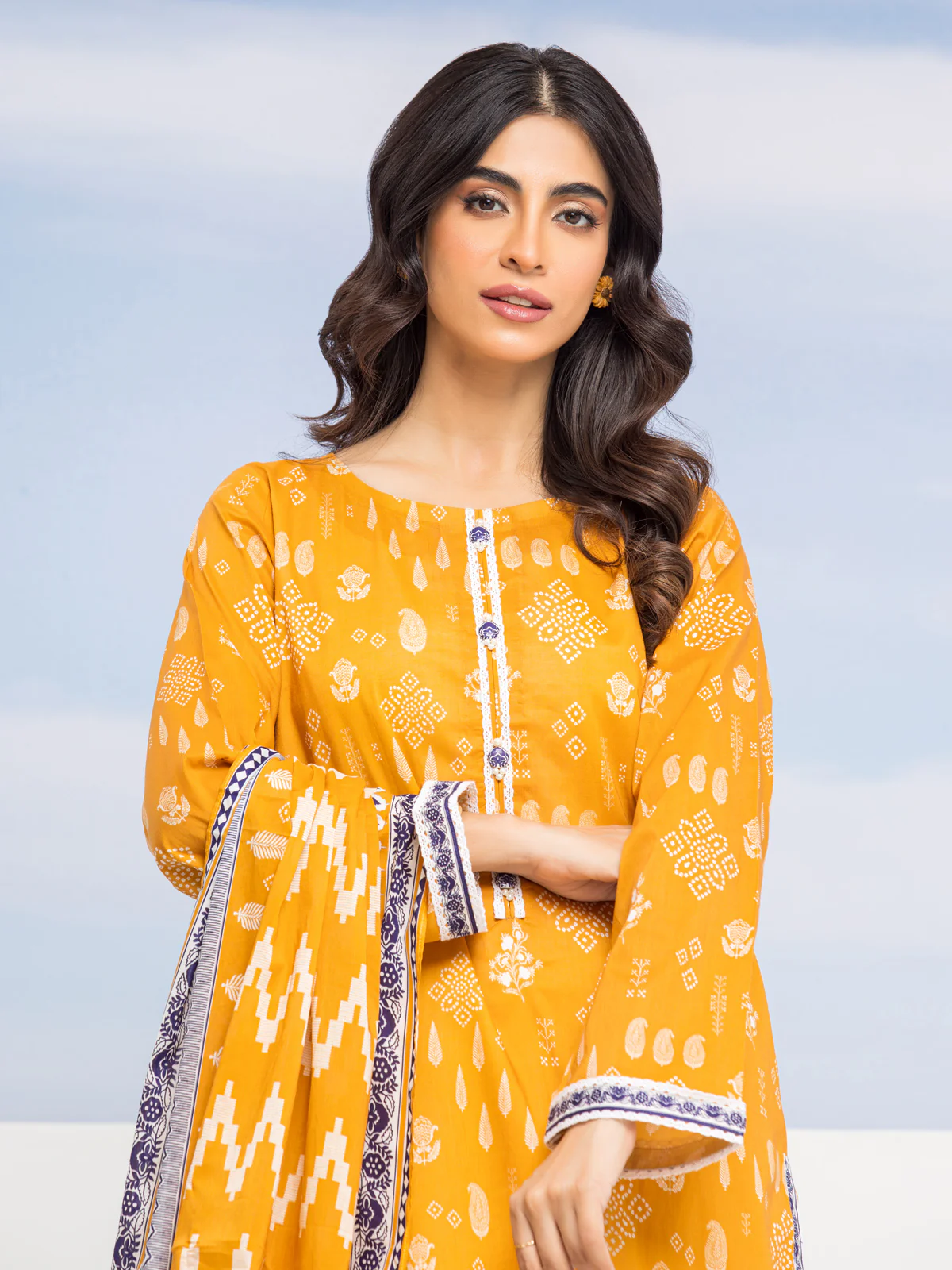 Printed Lawn Suit - EWU24A1-28404-3P - Image 3