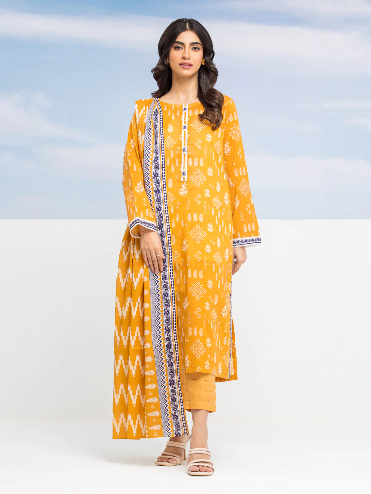 Printed Lawn Suit - EWU24A1-28404-3P - Image 6