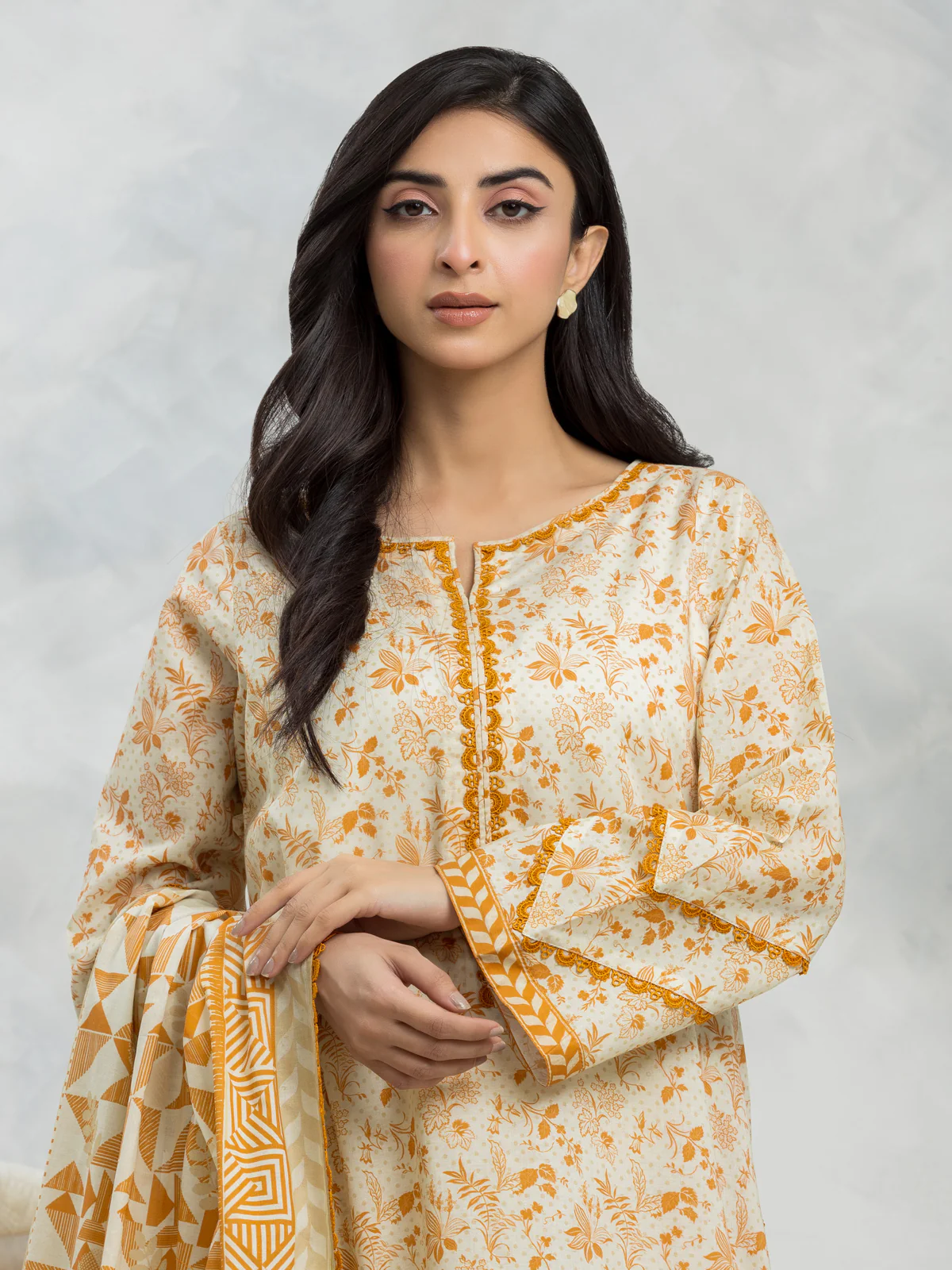 Printed Lawn Suit - EWU24A1-28503-3P - Image 3