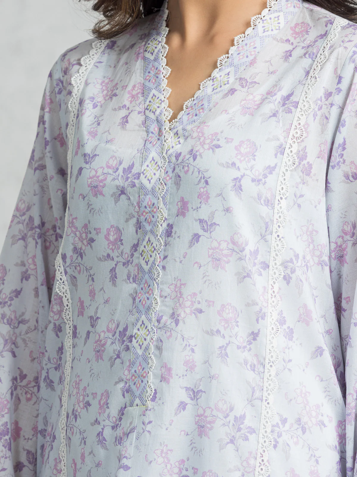 Printed Lawn Suit - EWU24A1-28577-3P - Image 5