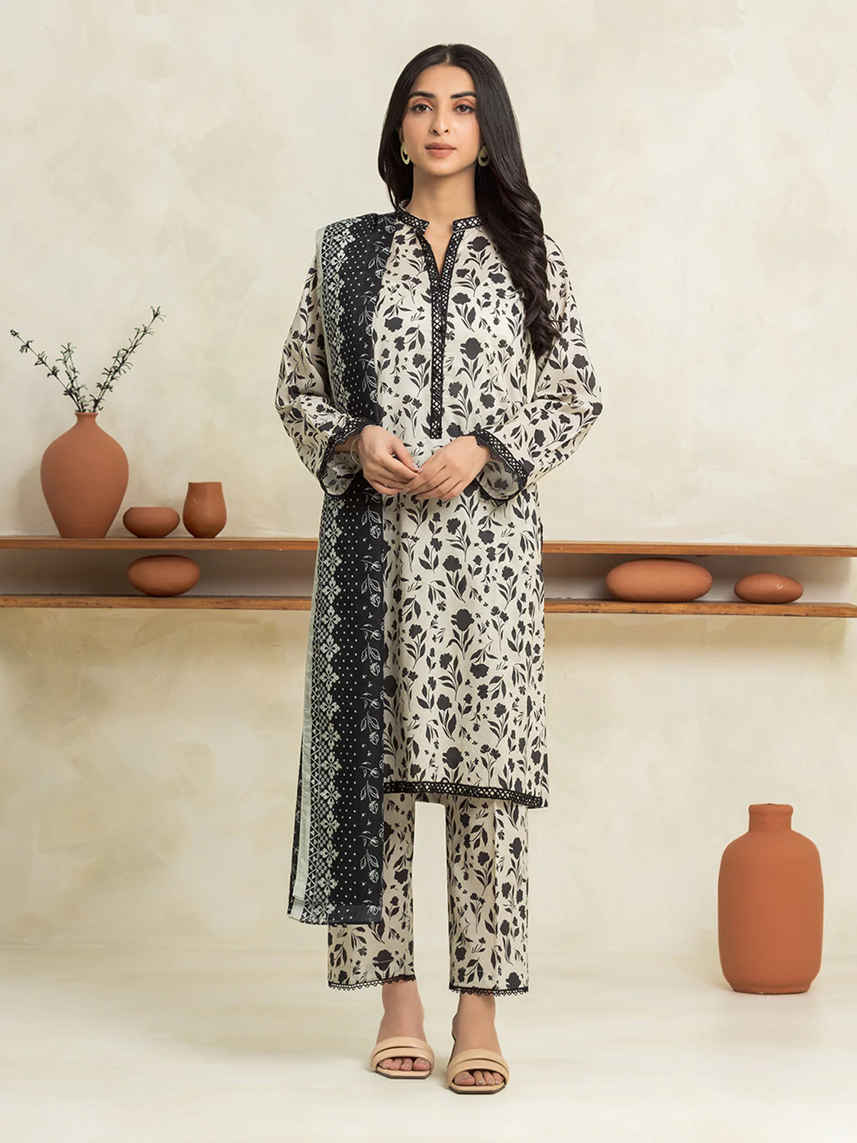 Printed Lawn Suit - EWU24A1-29019-3P