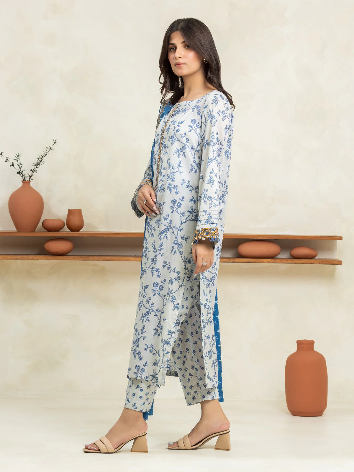 Printed Lawn Suit - EWU24A1-29032-3P - Image 4