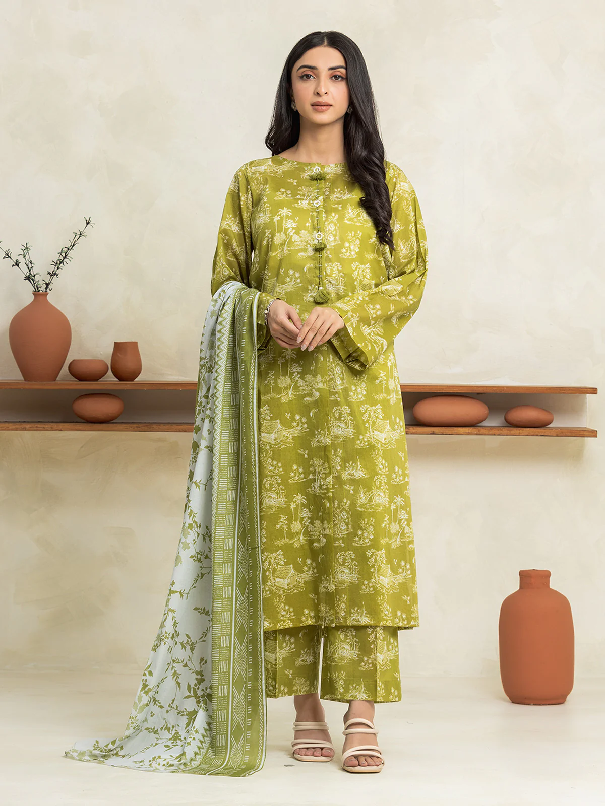 Printed Lawn Suit - EWU24A1-29040-3P