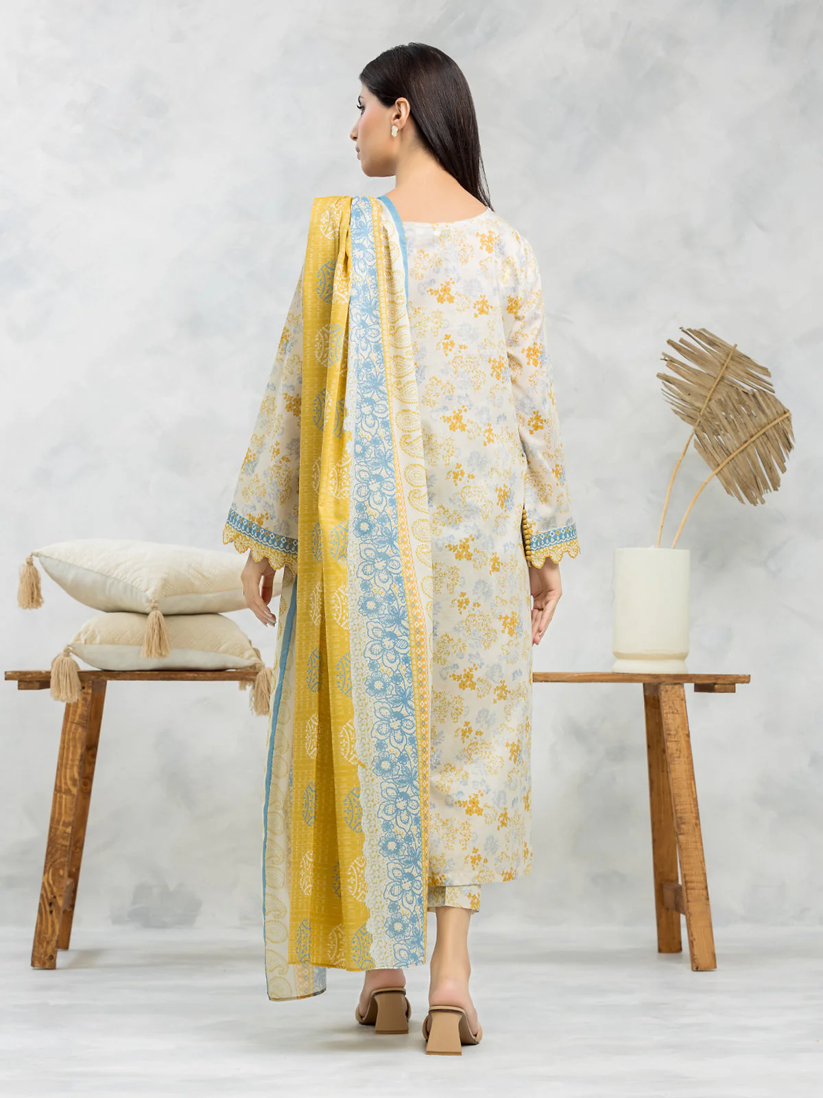 Printed Lawn Suit - EWU24A1-29046-3P - Image 3