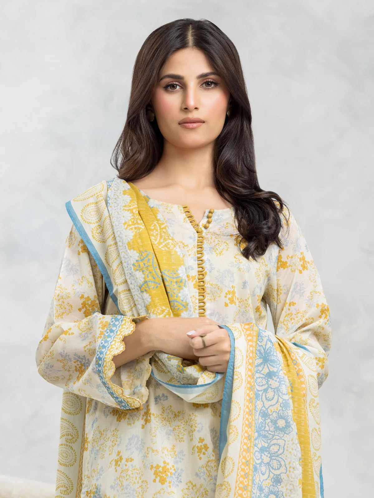 Printed Lawn Suit - EWU24A1-29046-3P - Image 4