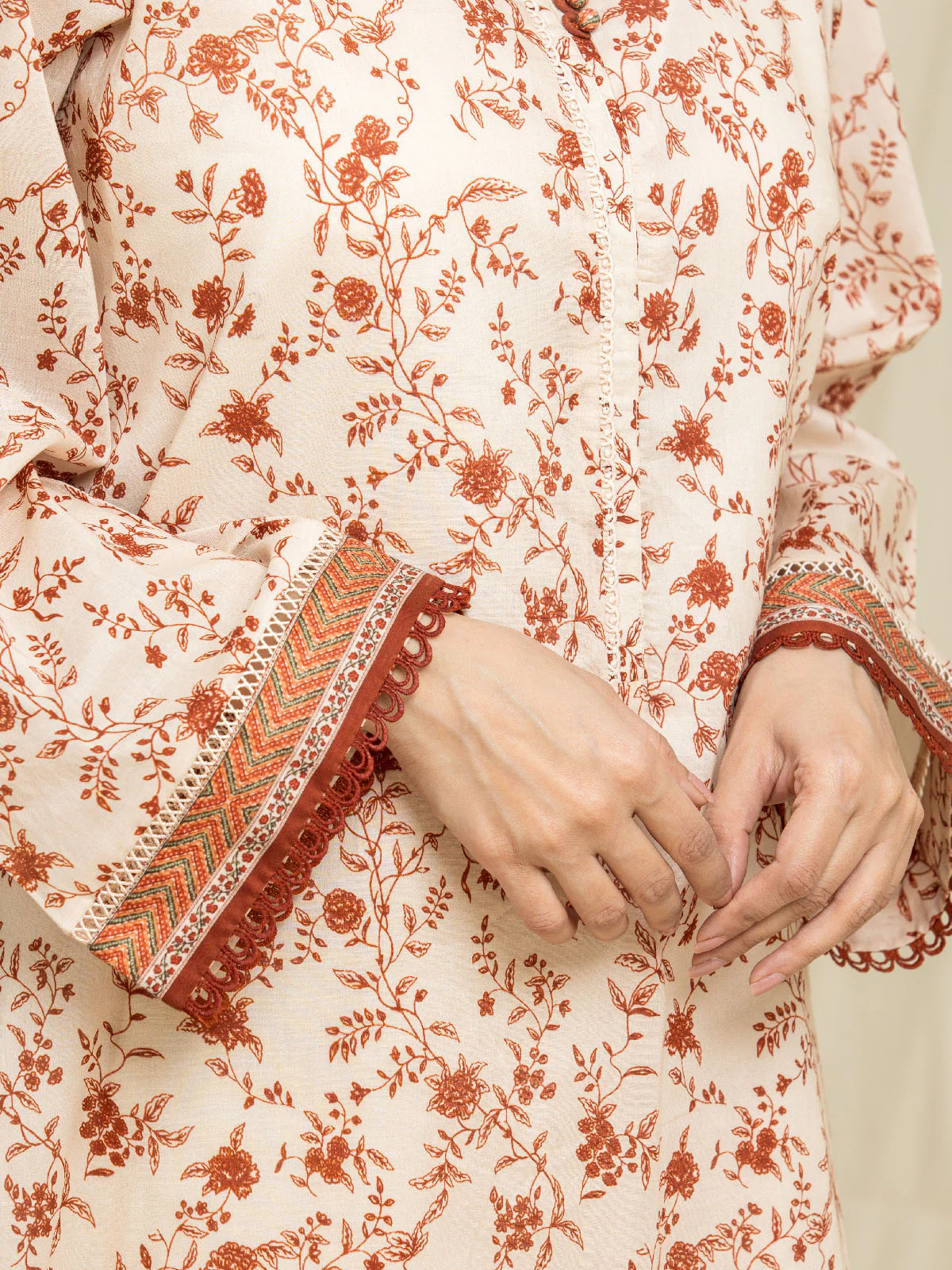 Printed Lawn Suit - EWU24A1-29056-3P - Image 3