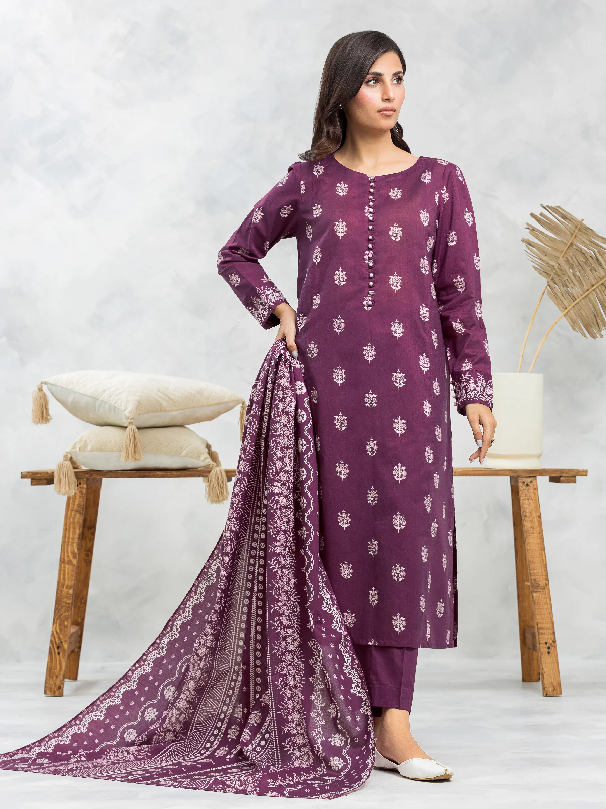 Printed Lawn Suit - EWU24A1-29090-3P
