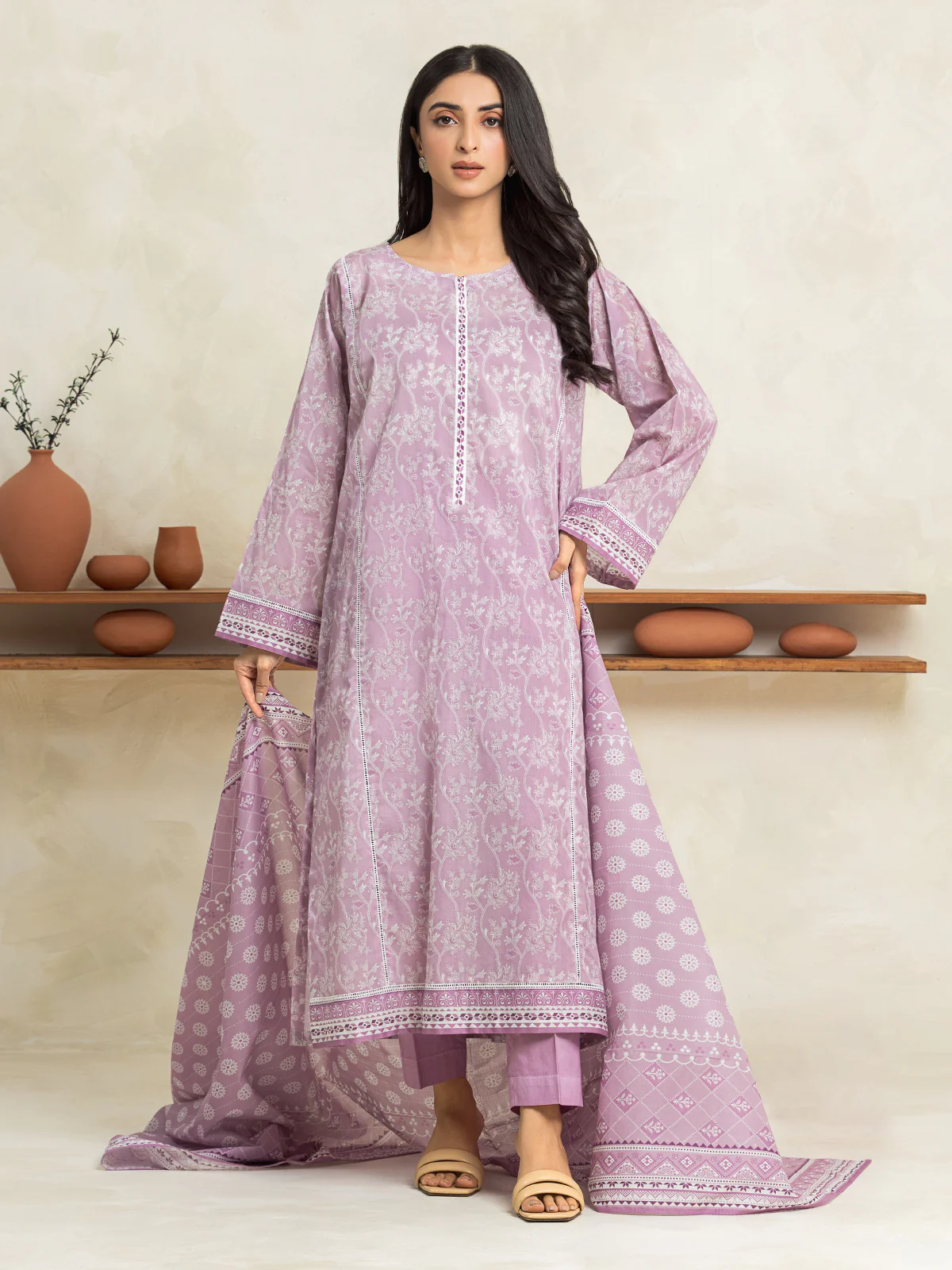 Printed Lawn Suit - EWU24A1-29134-3P