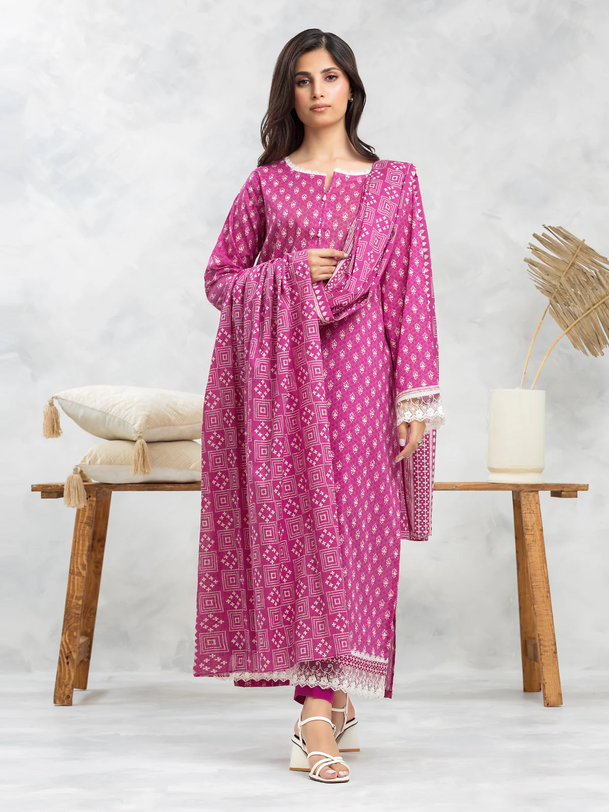 Printed Lawn Suit - EWU24A1-29169-3P
