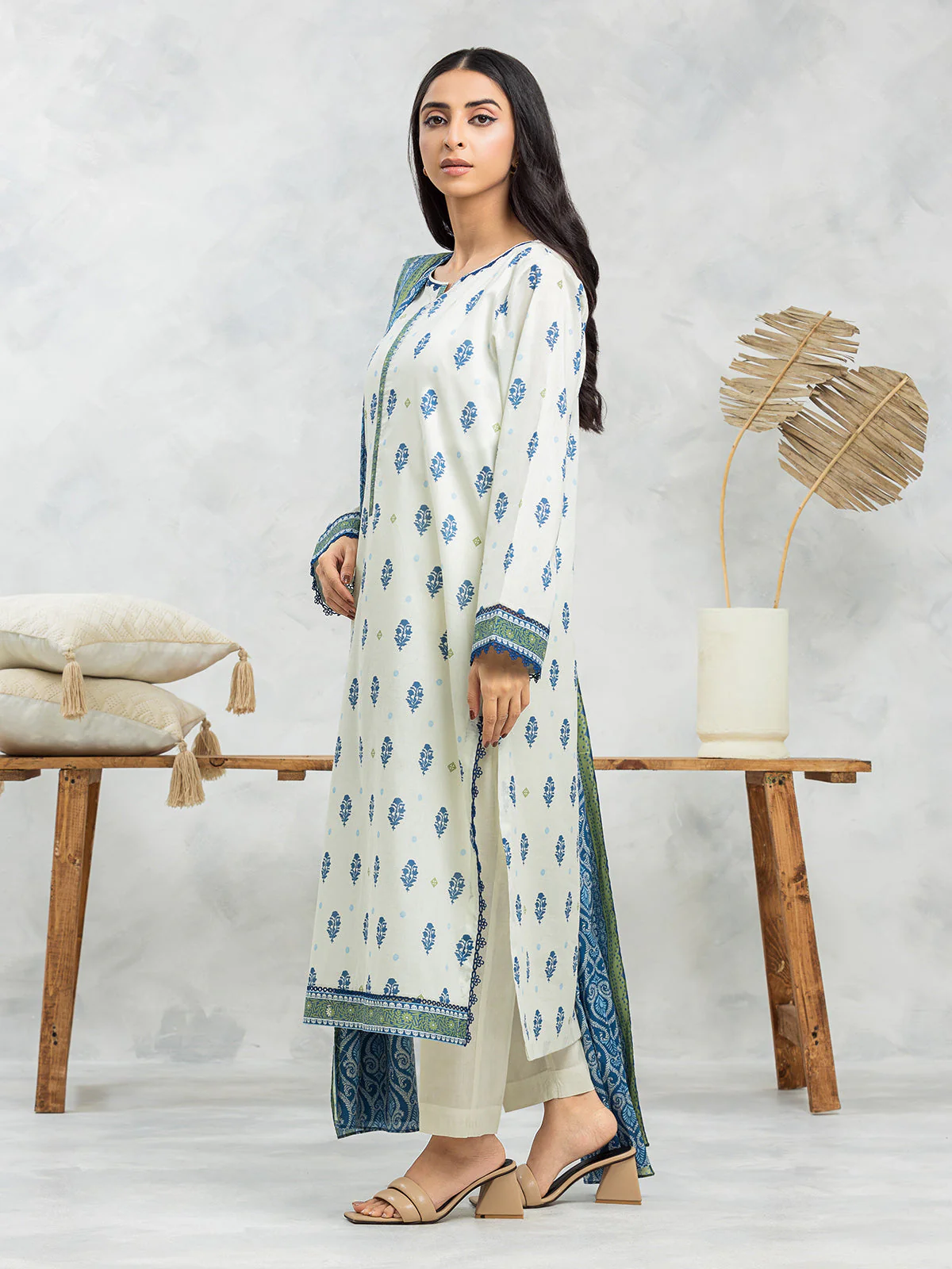 Printed Lawn Suit - EWU24A1-29182-3P - Image 5