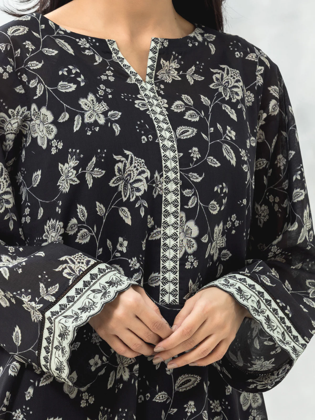 Printed Lawn Suit - EWU24A1-29233-3P - Image 3