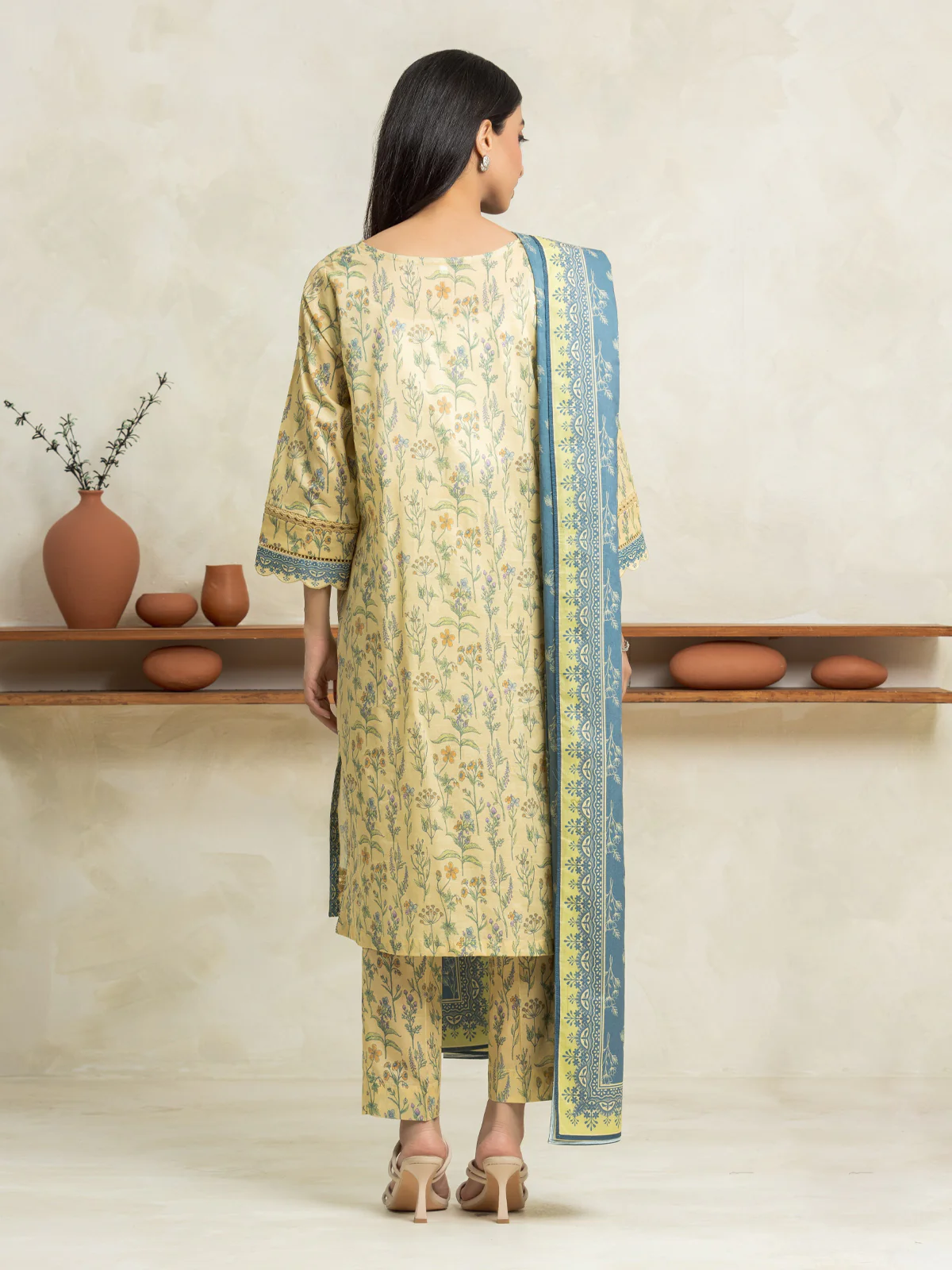 Printed Lawn Suit - EWU24A1-29244-3P - Image 2
