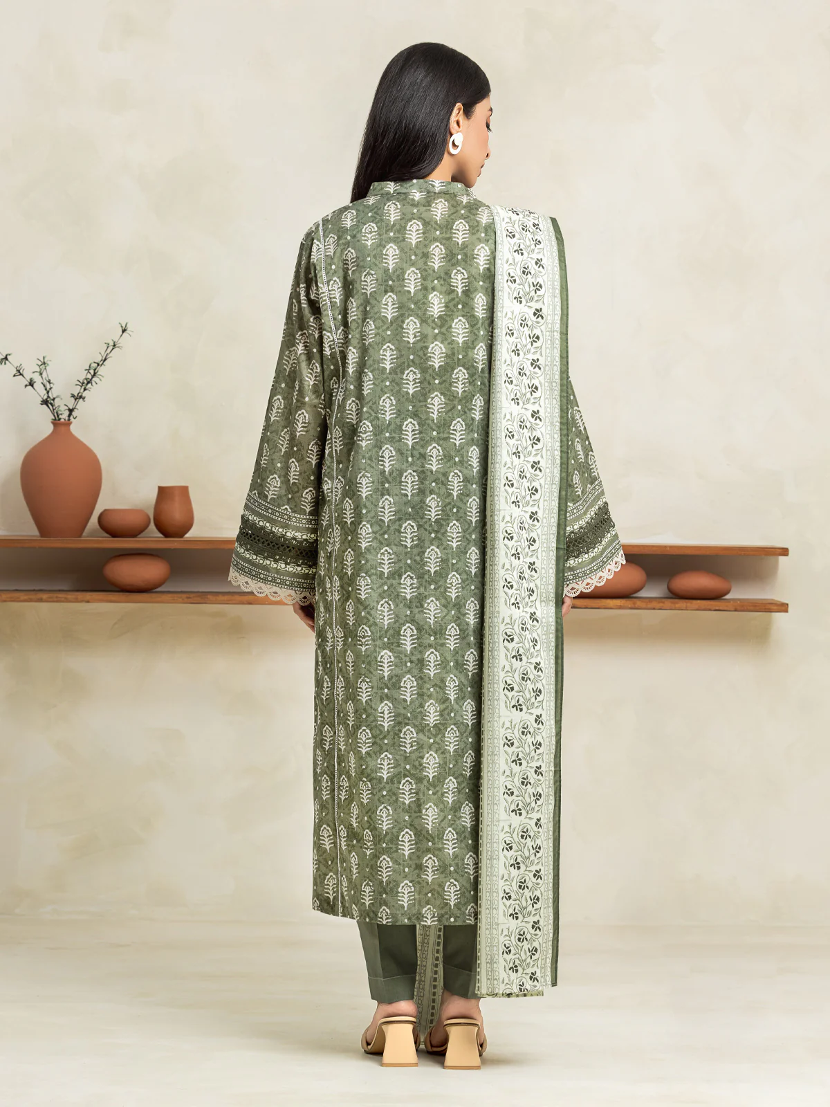 Printed Lawn Suit - EWU24A1-29477-3P - Image 4