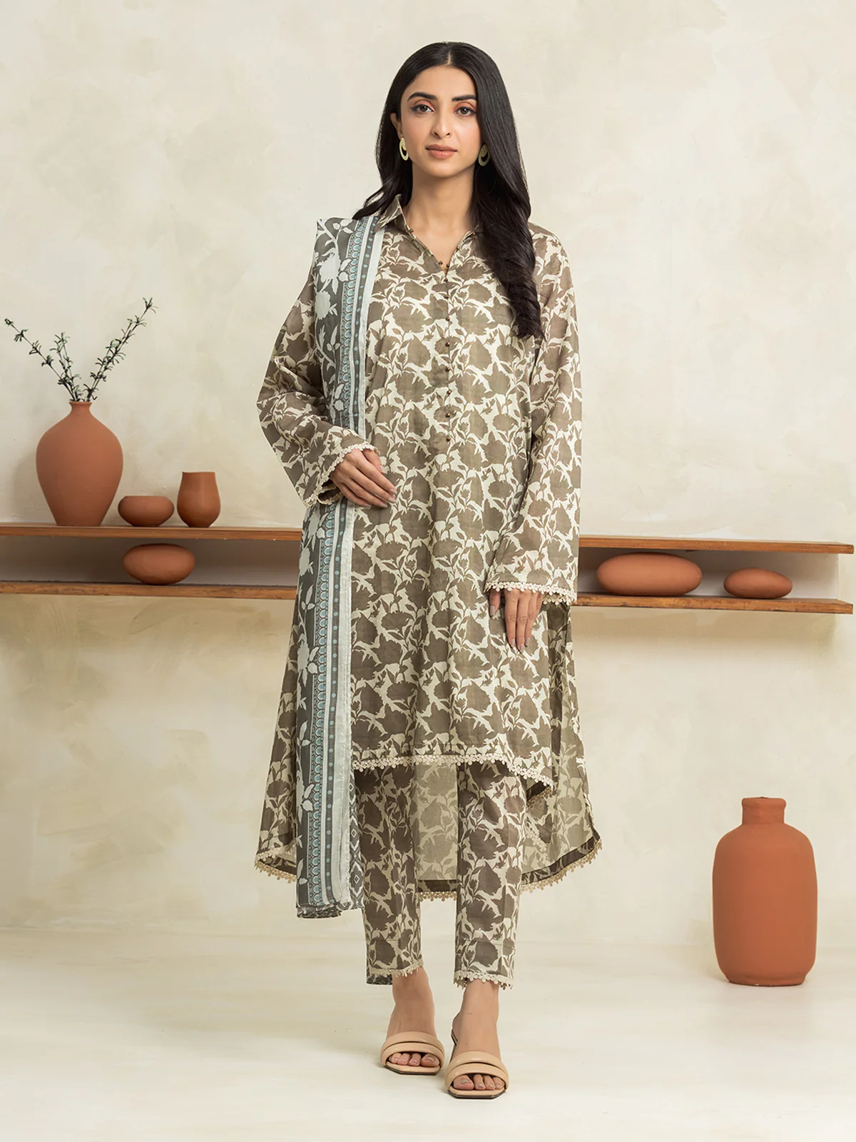 Printed Cambric Suit - EWU24A2-29026-3P