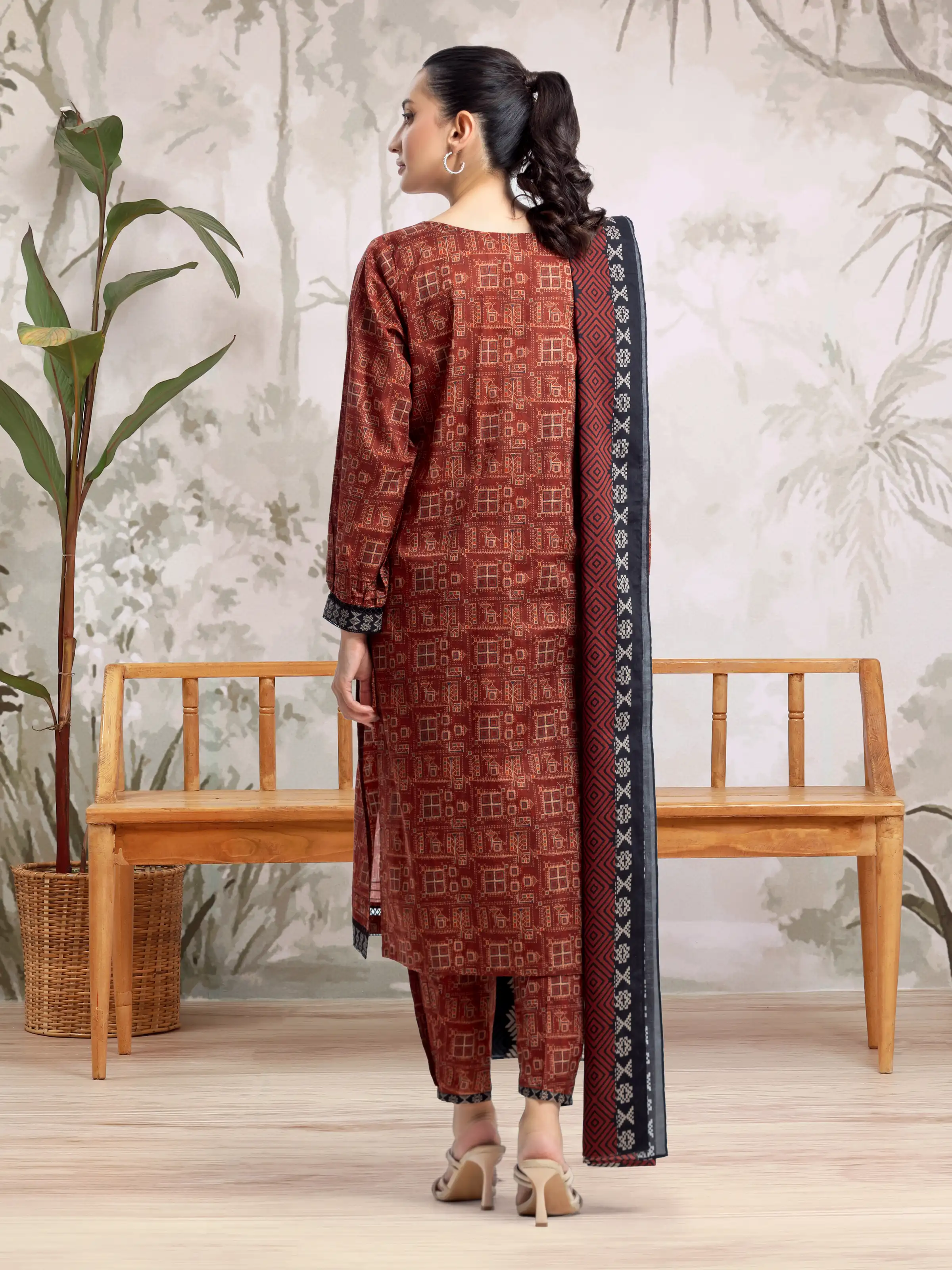 Printed Khaddar Suit - EWU24A3-28494-3P - Image 2