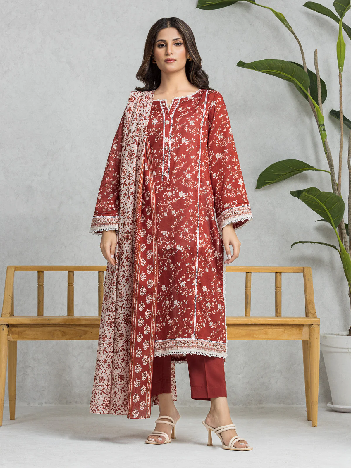 Printed Viscose Suit - EWU24A4-28581-3P