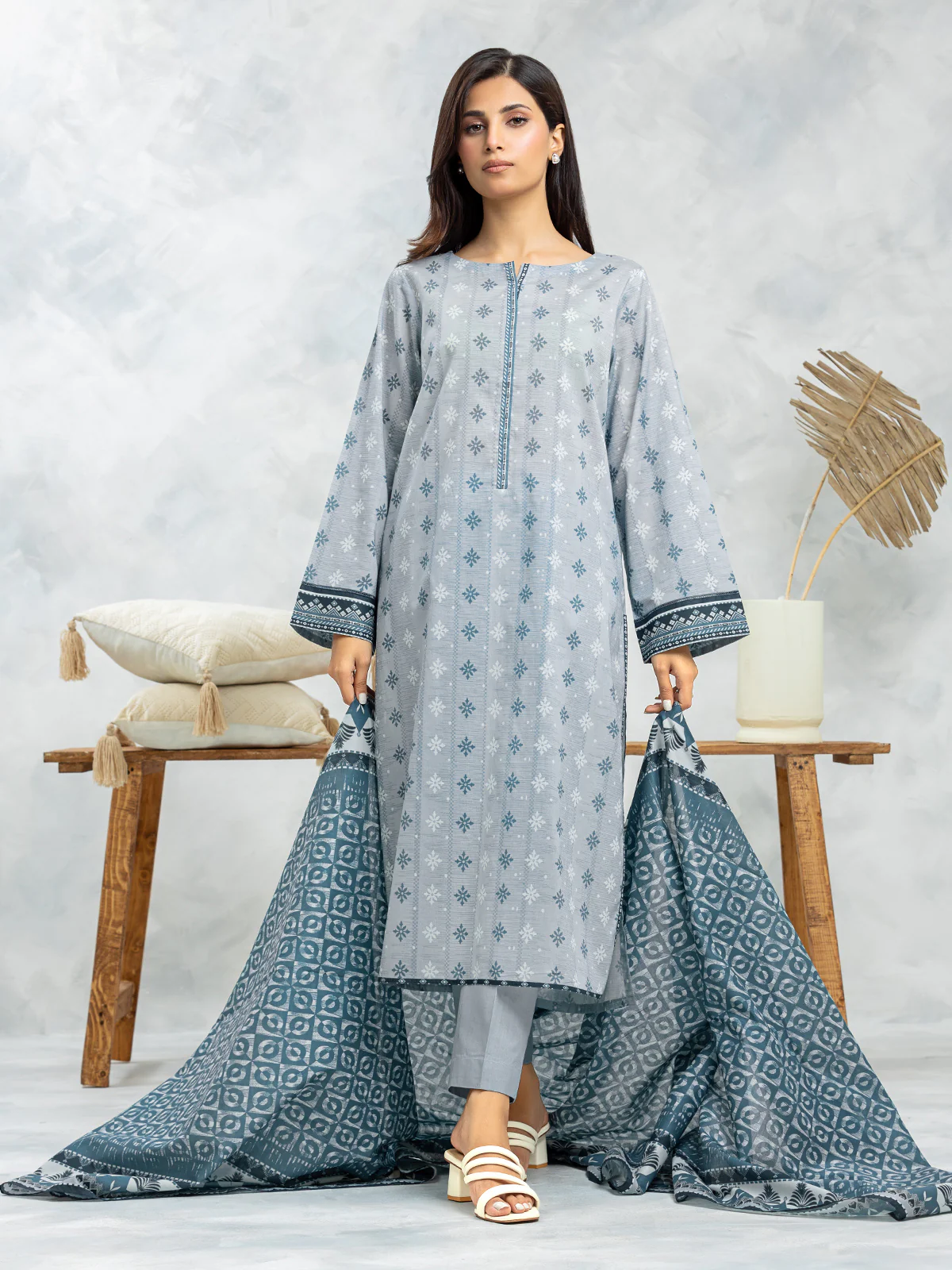 Printed Viscose Suit - EWU24A4-29124-3P