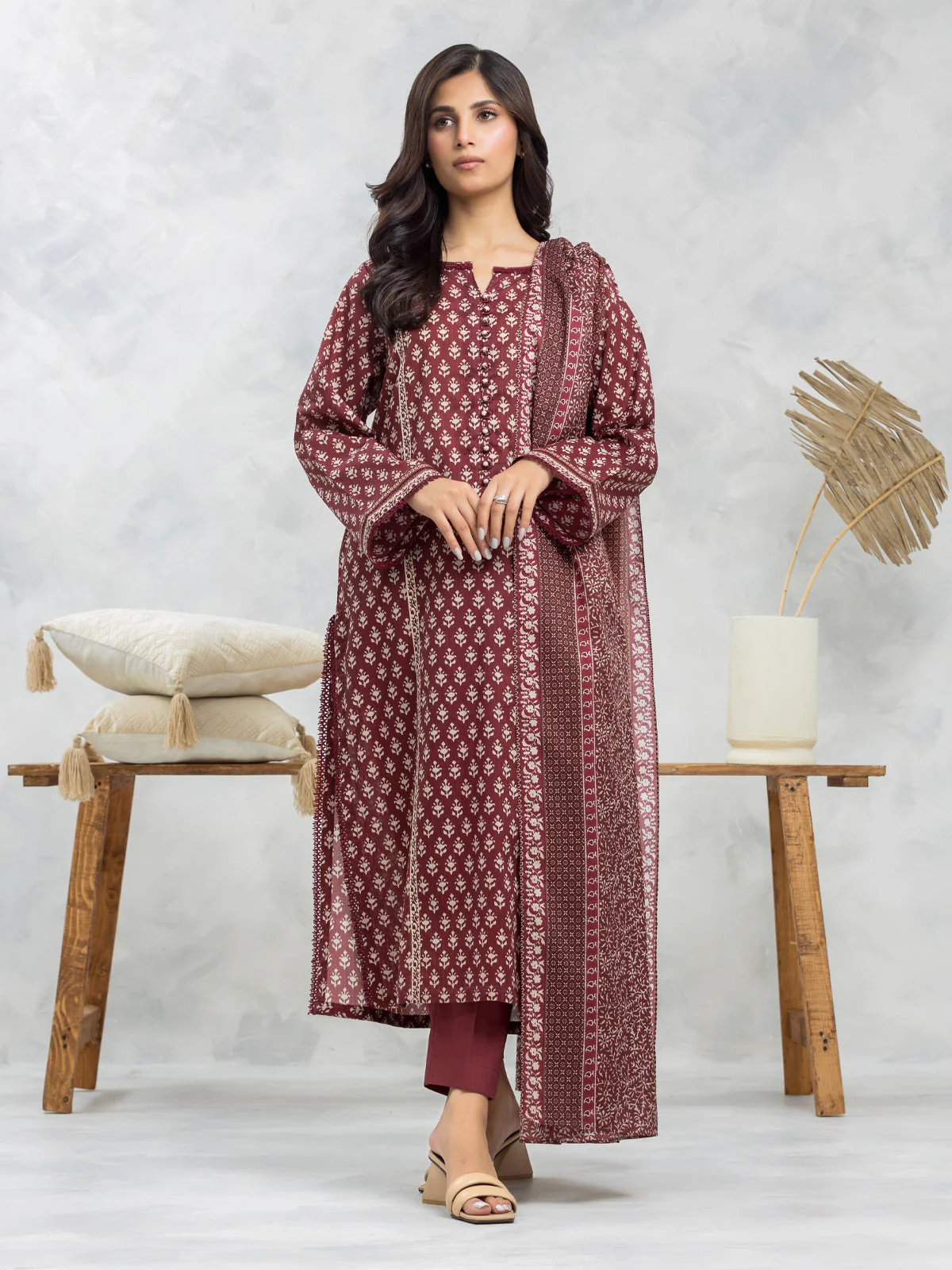 Printed Viscose Suit - EWU24A4-29168-3P