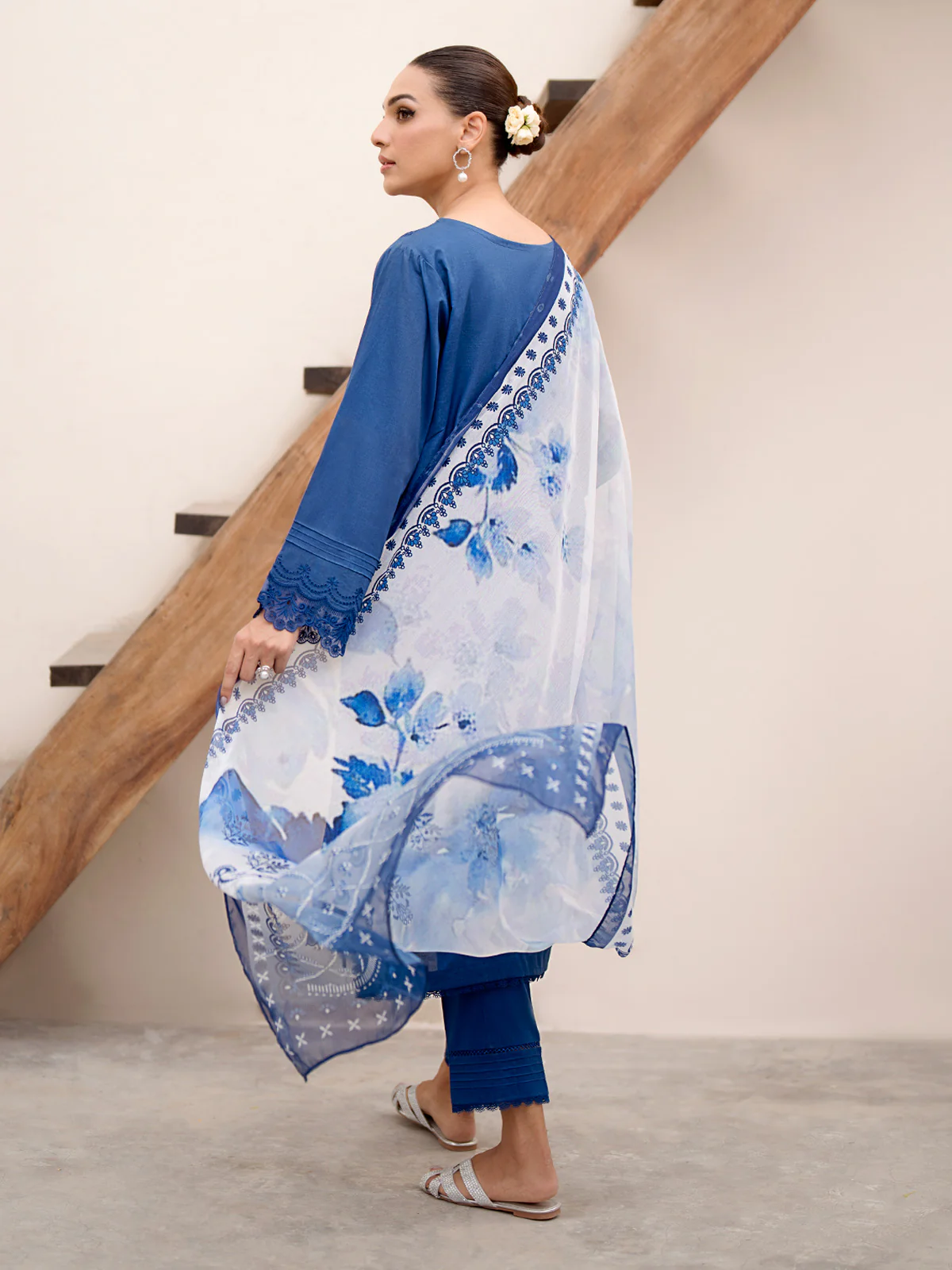 Embroidered Cambric Suit - EWU24V2-28616-3P - Image 6