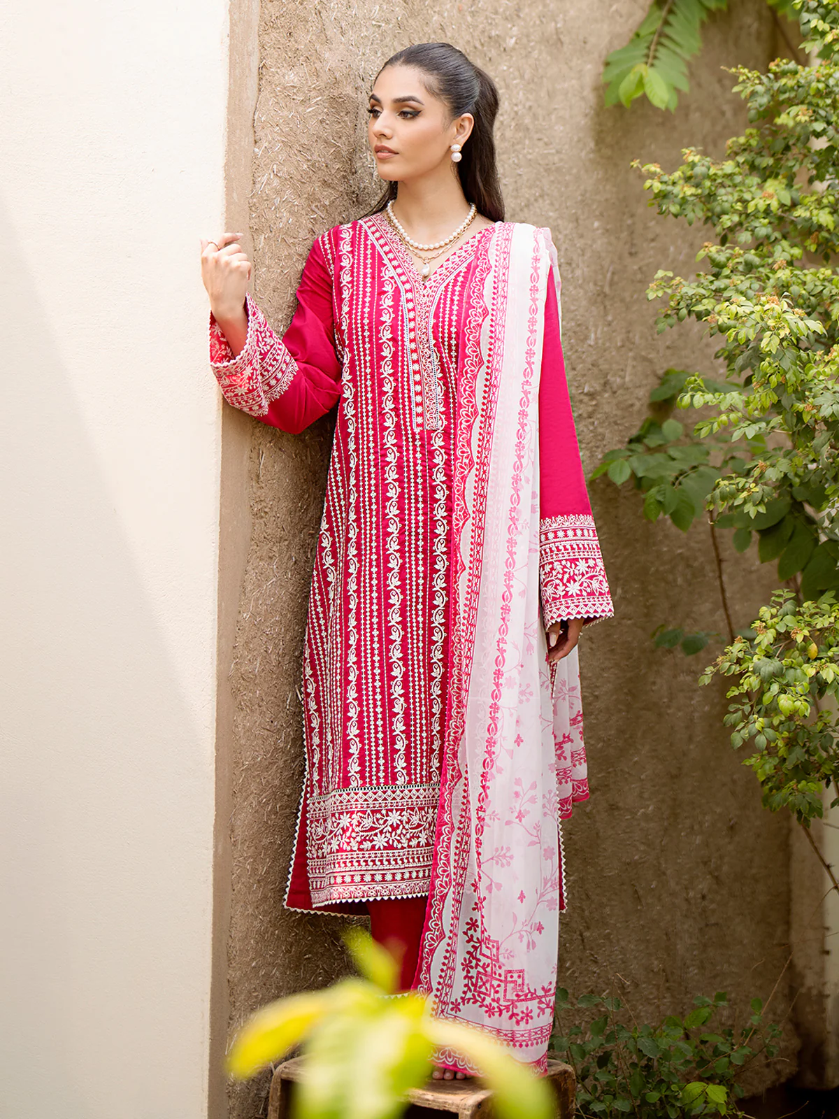 Embroidered Cambric Suit - EWU24V2-28620-3P - Image 2