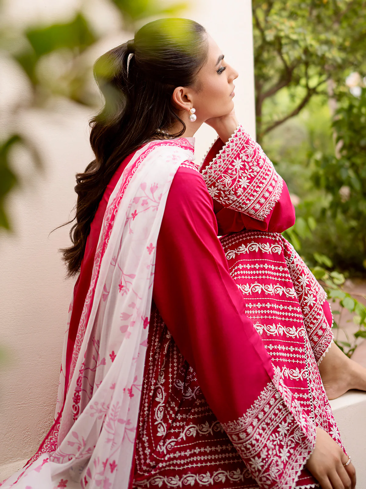 Embroidered Cambric Suit - EWU24V2-28620-3P - Image 3