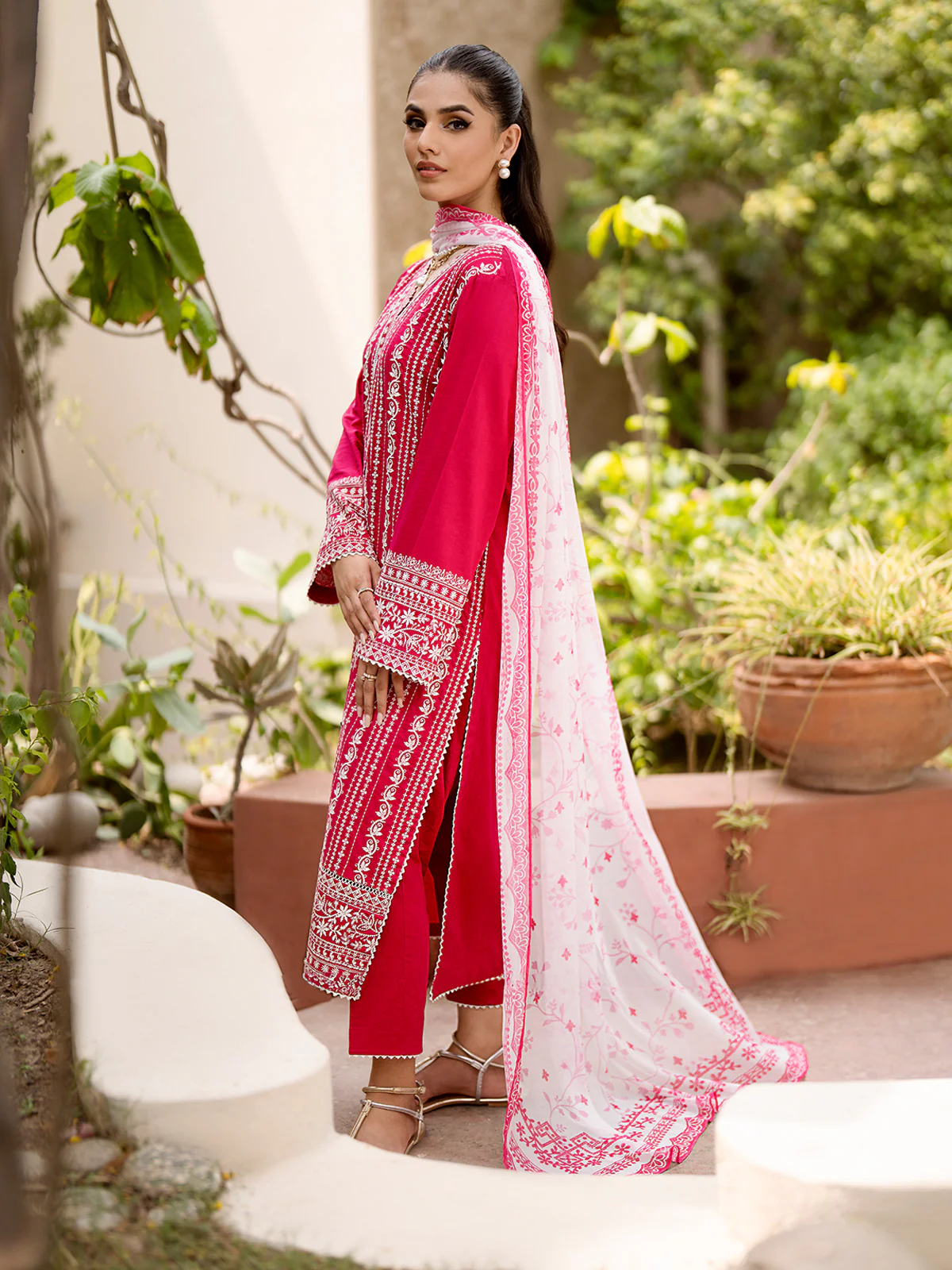 Embroidered Cambric Suit - EWU24V2-28620-3P - Image 5