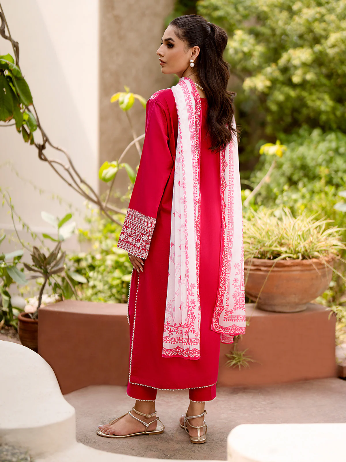 Embroidered Cambric Suit - EWU24V2-28620-3P - Image 6