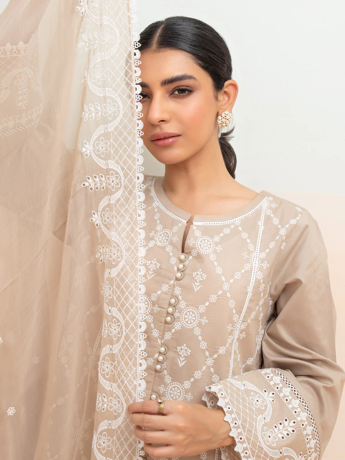 Embroidered Cambric Suit - EWU24V2-28640-3P - Image 5