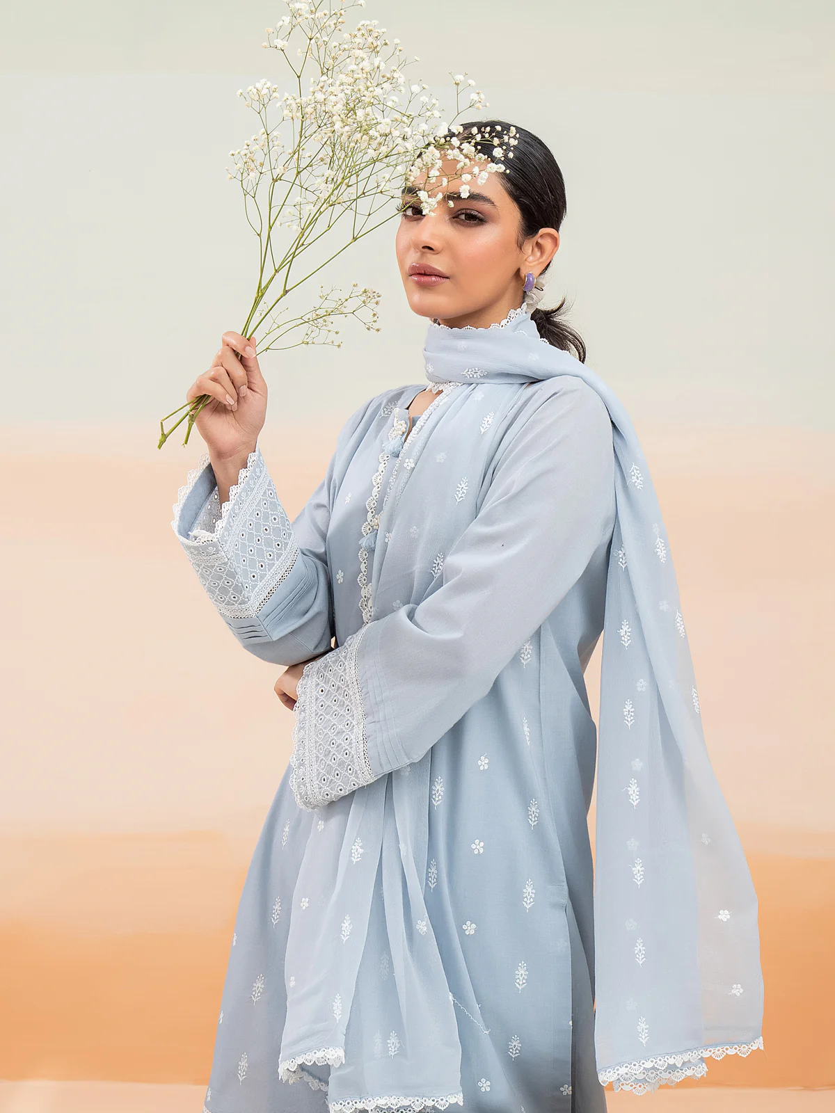 Embroidered Cambric Suit - EWU24V2-28643-3P - Image 4