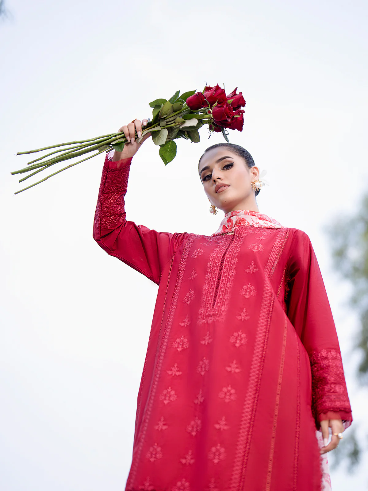Embroidered Cambric Suit - EWU24V2-29015-3P - Image 6