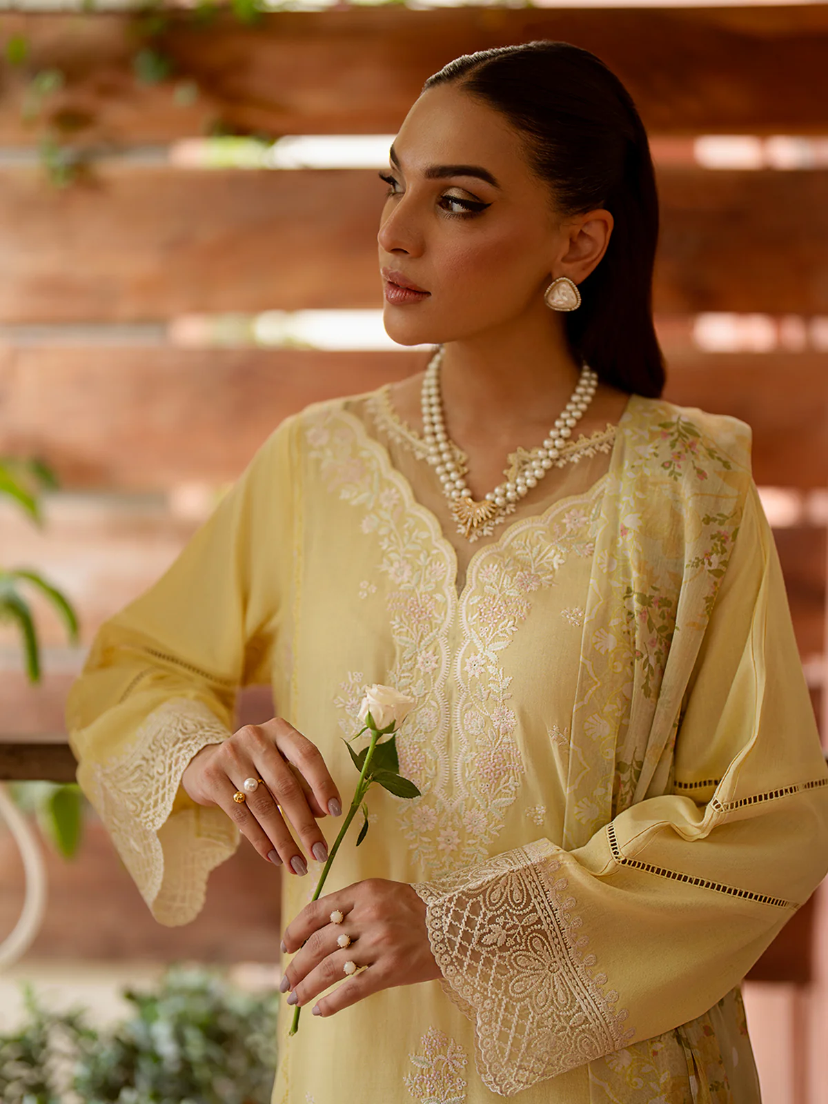 Embroidered Cambric Suit - EWU24V2-30055-3P - Image 2