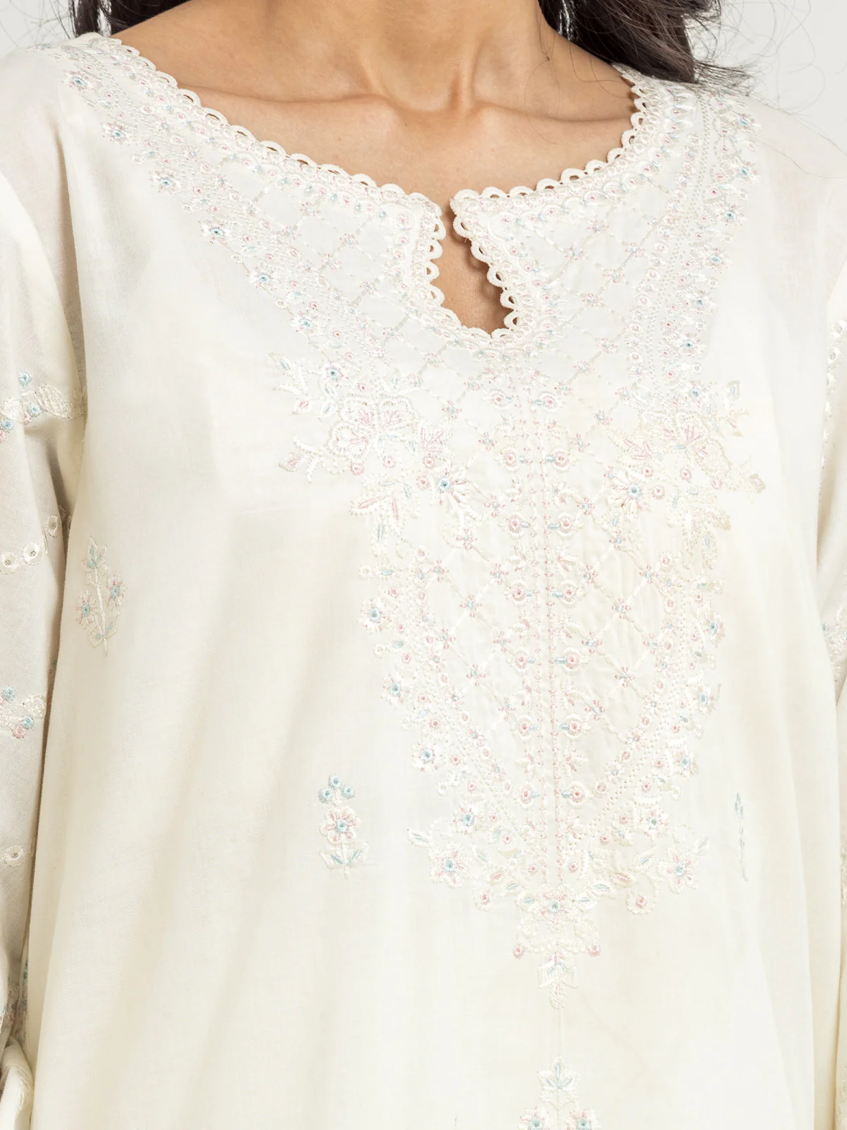 Embroidered Cambric Suit - EWU24V2-30107-3P - Image 2