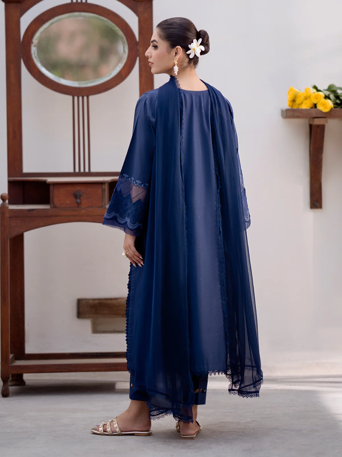 Embroidered Cambric Suit - EWU24V2-30154-3P - Image 7