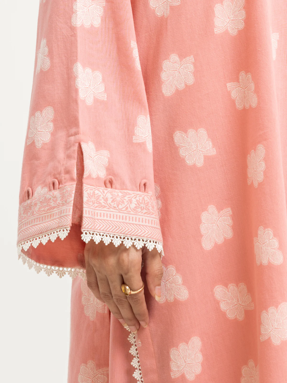 Embroidered Jacquard Suit - EWU24V3-30049-3P - Image 4