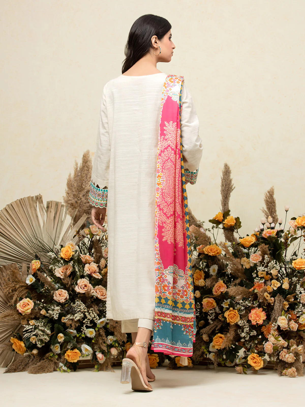 Embroidered Chanderi Suit - EWU24V6-26663-3P - Image 6