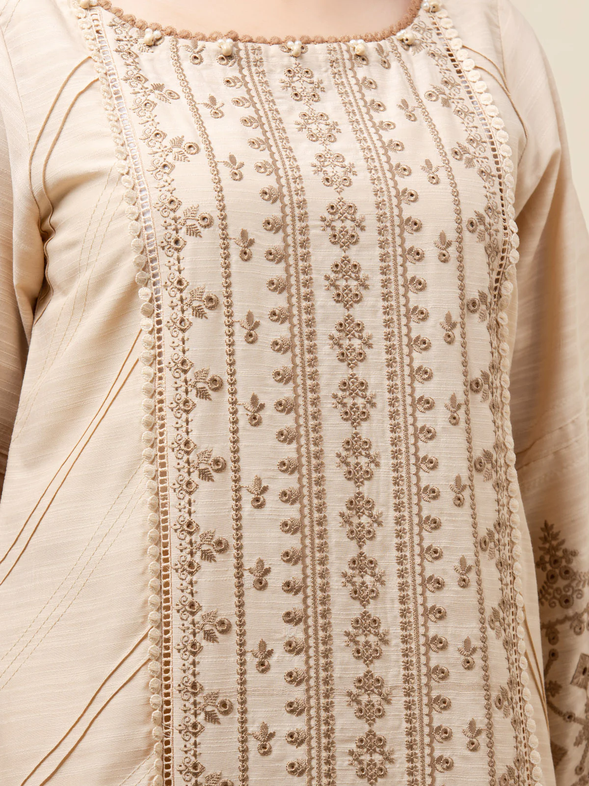 Embroidered Chanderi Suit - EWU24V6-26673-3P - Image 5