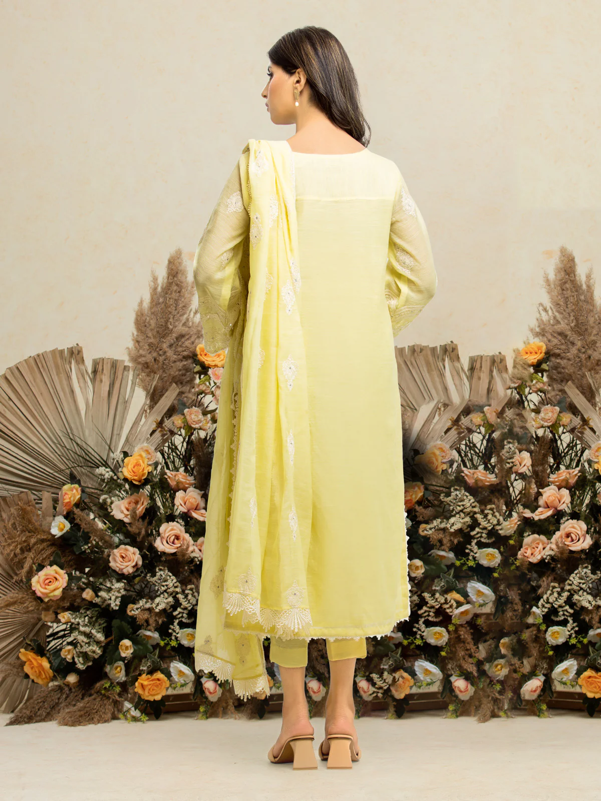 Embroidered Chanderi Suit - EWU24V6-28736-3P - Image 3