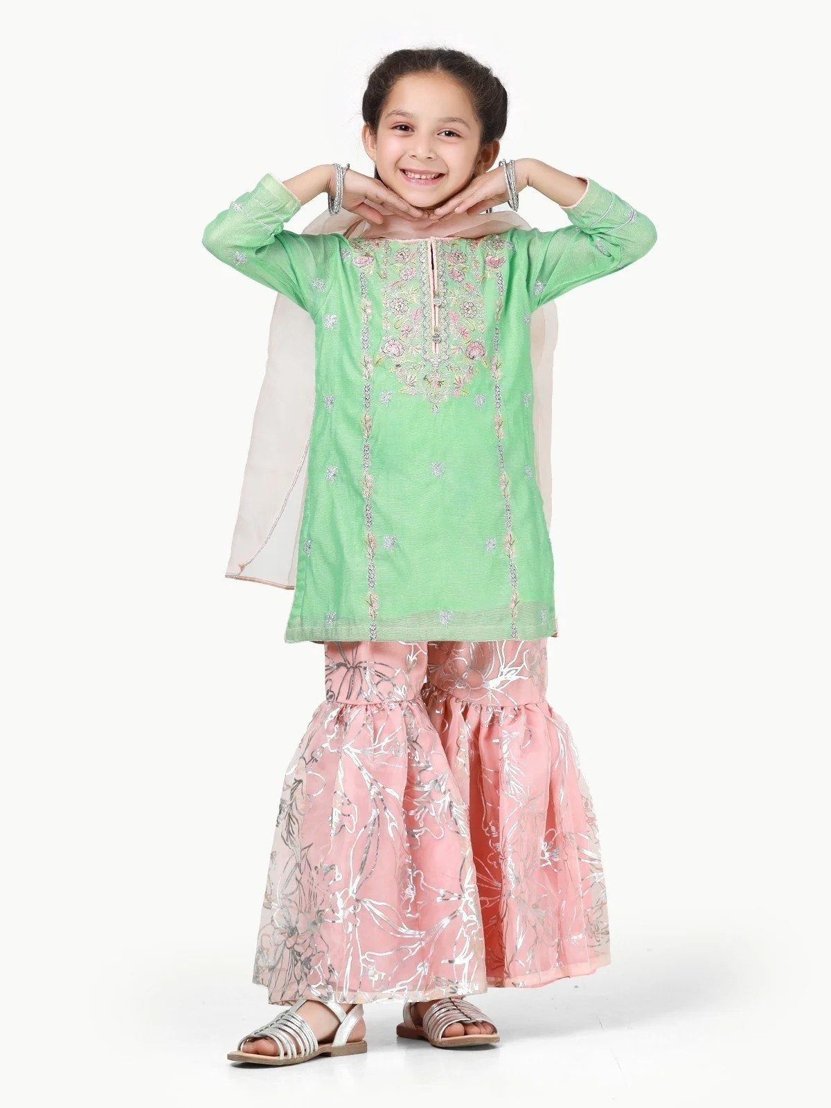 Embroidered Gharara Suit - EGTP22-22216