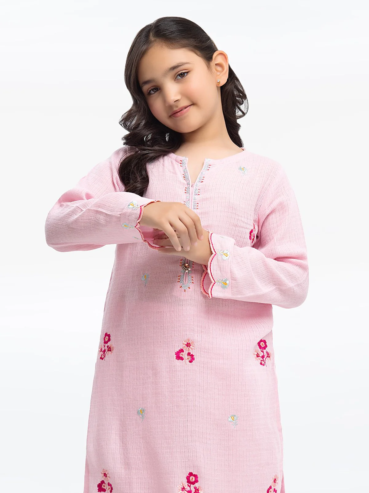 Embroidered Cotton Shirt Trouser - EGTKE23-70637ST - Image 3