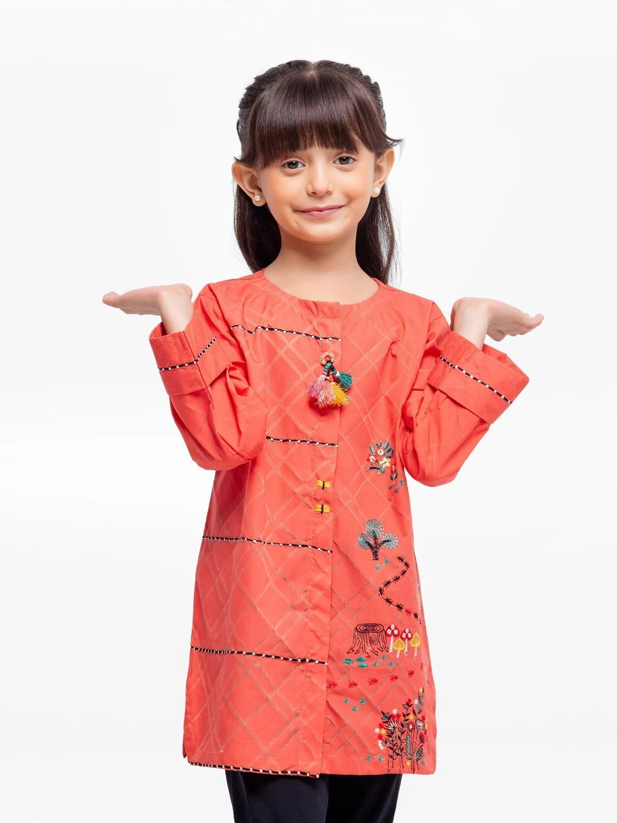 Embroidered Lawn Shirt - EGTKE23-70596S - Image 2