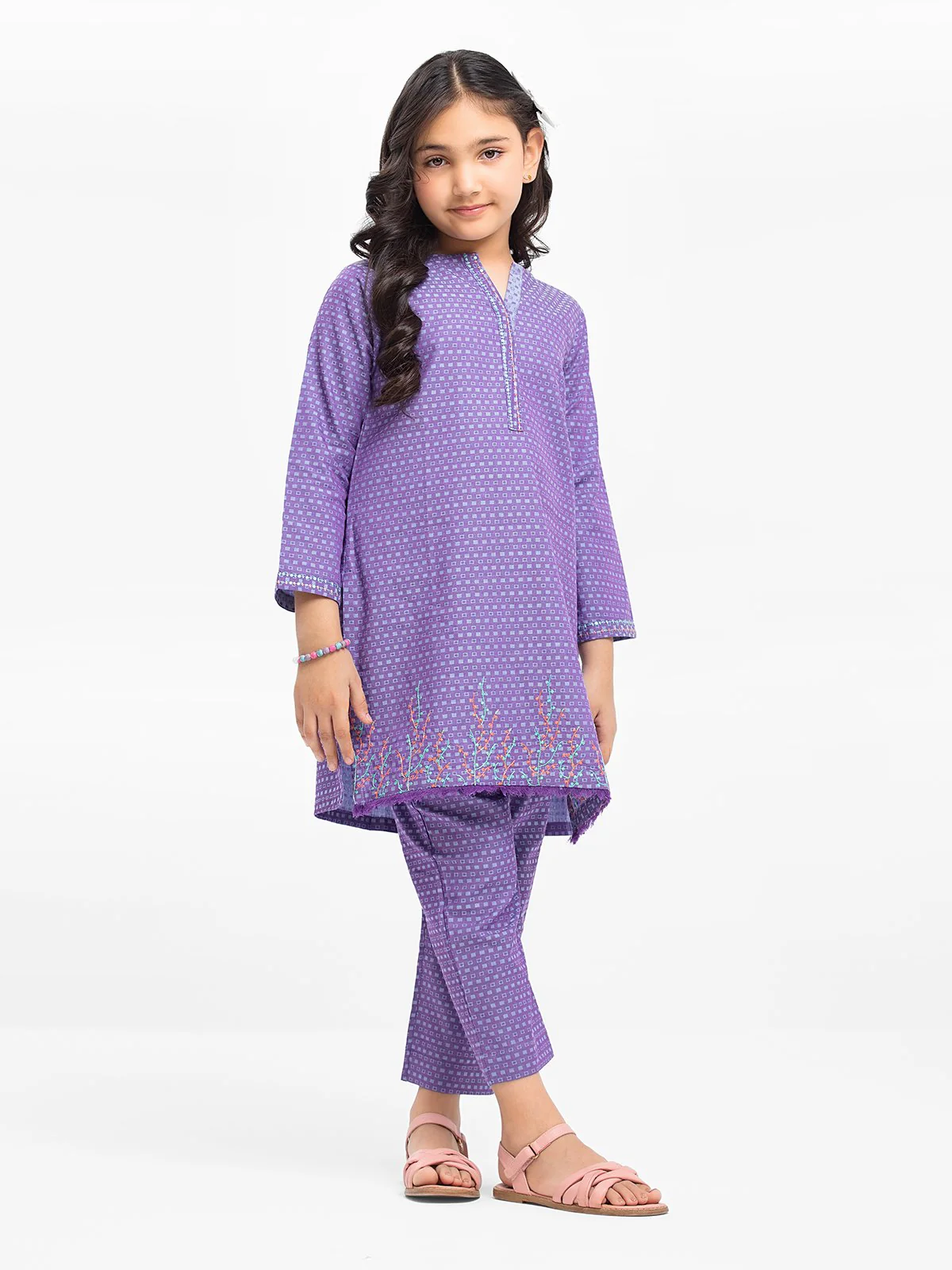 Embroidered Jacquard Shirt Trouser - EGTKE23-70707ST
